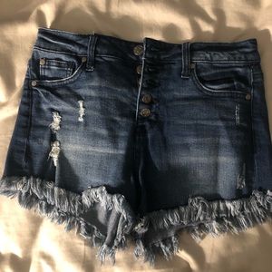 Frayed Denim Shorts